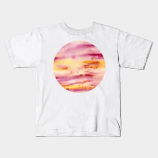 Sunset after the storm (circle) Kids T-Shirt
